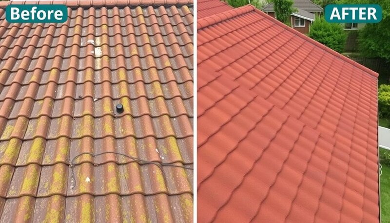roof restoration before and after